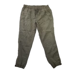 Thread  Supply Womens Medium Soft Lyocell Jogger Pants Drawstring Paint Splatter